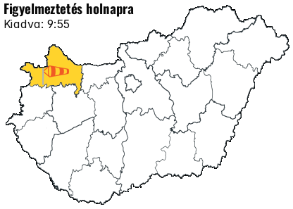 Figyelmeztető előrejelzés holnapra